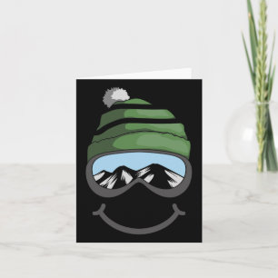 Carte Ski Et Snowboard Lover Cadeau Souriant Skier Ou Bo