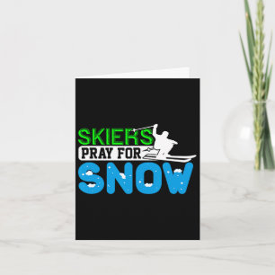 Carte Ski Et Snowboard Prier Pour Les Skieurs De Neige C