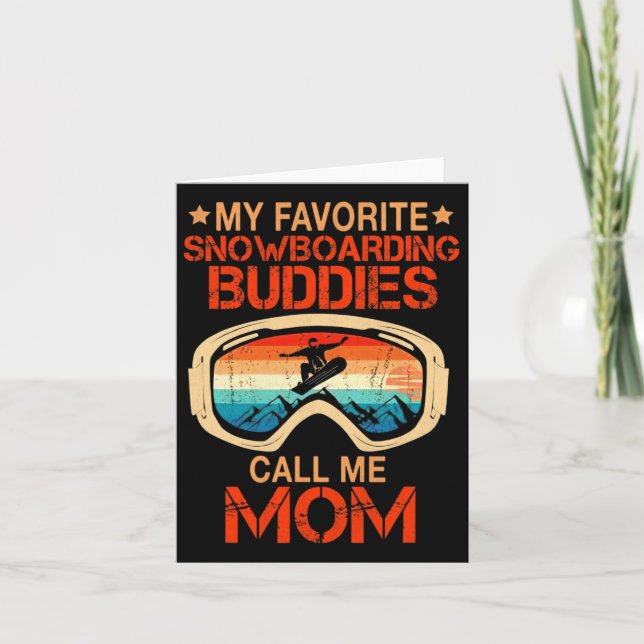 Carte Ski - Mes Amies Préférées Du Snowboard M'Appelez (Devant)