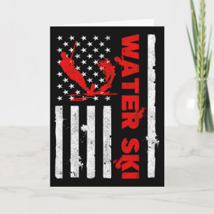 Carte Ski nautique Drapeau américain Beachsports Amateur