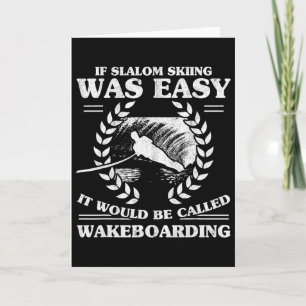 Carte ski nautique wakeboard slalom rétro Le ski était