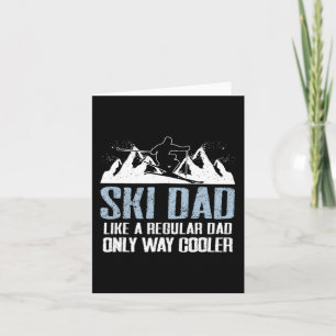 Carte Ski Papa Funny Skier Aventure Ski Amateur Citation