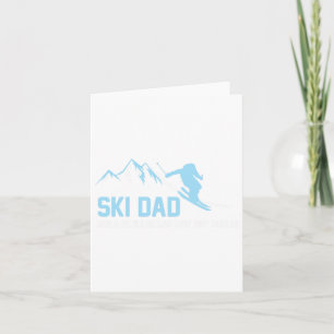 Carte Ski Papa Funny Skiier Snowy Adventure Ski Amateurs