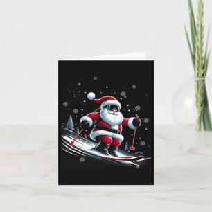 Carte Ski Père Noël Ski Ski hiver Sport X-ma