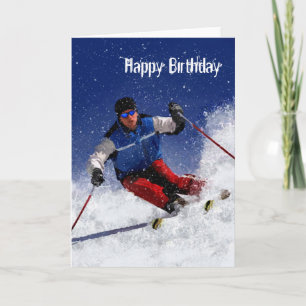 Carte Ski Racing sur la montagne