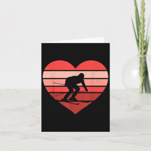 Carte Ski Rétro Cœur Ski Vintage Saint-Valentin Femmes M