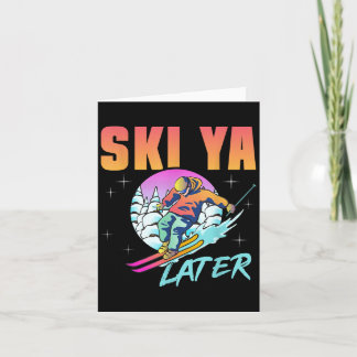 Carte Ski rétros 90s 80s Skiing Outfit Ski Ya Ski plus t