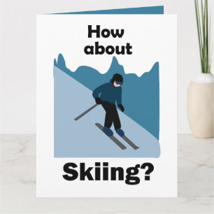 Carte Ski Skieur Et Pourquoi Pas Un Ski Ski Party