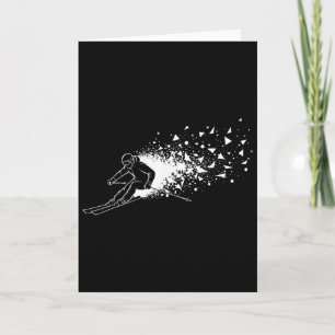 Carte Ski Skieur Freestyle Poudre Éclat Montagne Neige