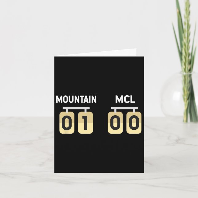 Carte Ski Snowboard blessure Mcl Obtenir une bonne récup (Devant)