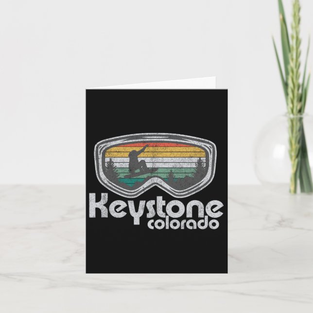 Carte Ski Snowboard Keystone Snowboard Retro Colorado (Devant)