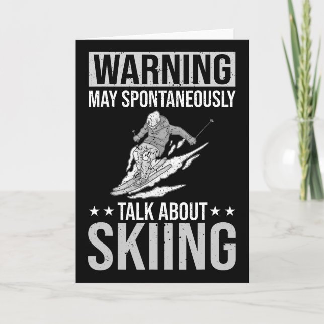 Carte Ski Sport Drôle Compétition d'entraînement de ski (Devant)