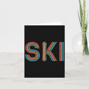 Carte Ski Vintage 80s 90s Hiver Ski Hommes
