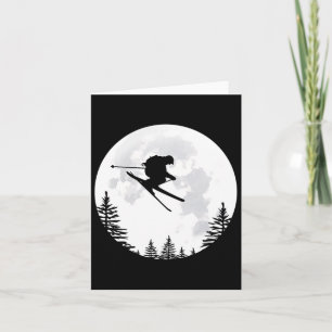 Carte Ski - Vol Saut Skier Sur La Lune