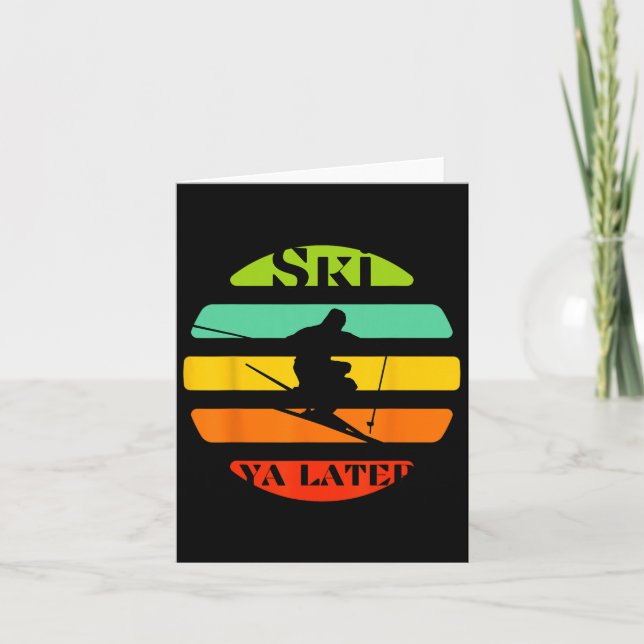 Carte Ski Ya plus tard (Devant)