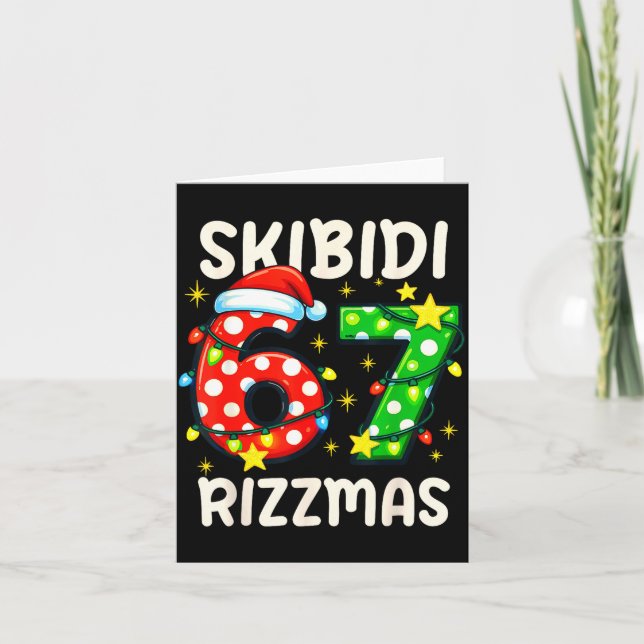 Carte Skibidi 67 Rizzmas Funny Six Seven Meme Christmas  (Devant)