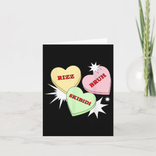 Carte Skibidi Bruh Rizz - Funny Valentines Jour Amour En