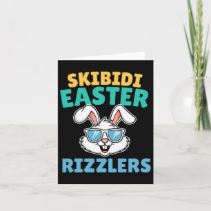 Carte Skibidi Pâques - Drôle Rizzler de Pâques Gen Alpha