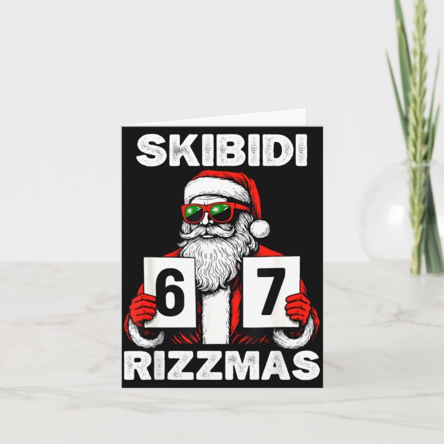 Carte Skibidi Rizzmas Christmas 6 7 Funny Santa  (Devant)