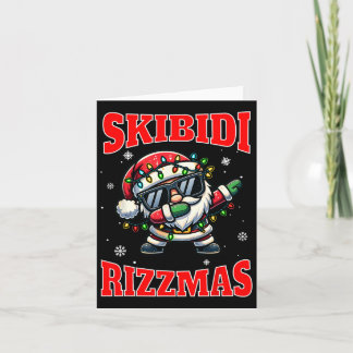 Carte Skibidi Rizzmas Drôle de collège Gen Alpha Chri