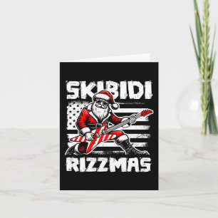 Carte Skibidi Rizzmas Drôle Père Noël Xmas Gen Alpha