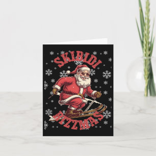 Carte Skibidi Rizzmas Funny Père Noël Rizz Noël Ski San