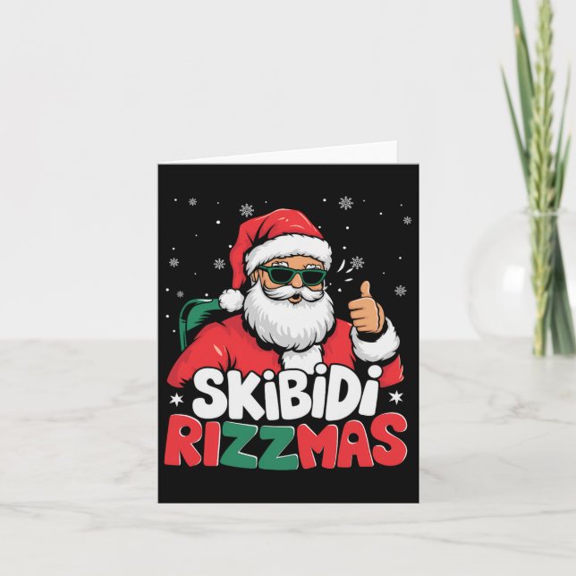 Carte Skibidi Rizzmas Noël Père Noël Joyeux Rizz M (Devant)