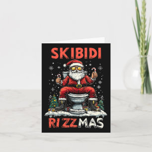 Carte Skibidi Rizzmas Père Noël Toilet Funny Noël