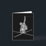 Carte Skier snowflake merry christmas - ski snowflakes<br><div class="desc">Skier snowflake merry christmas - ski snowflakes skiing</div>