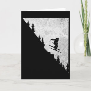 Carte Skieur de descente Ski Freestyle Extrême Hiver Spo