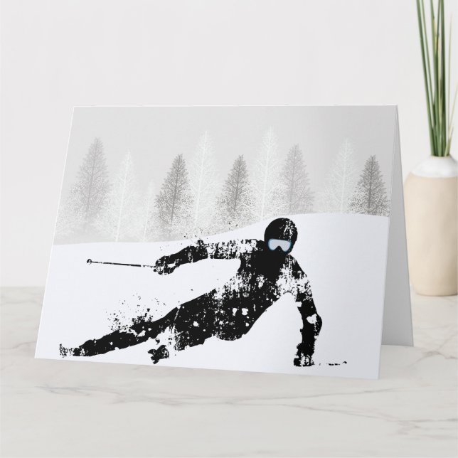 Carte skieur professionnel, ski snowboard (Devant)