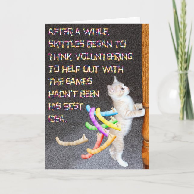 Carte Skittles à la fête d'anniversaire (Devant)