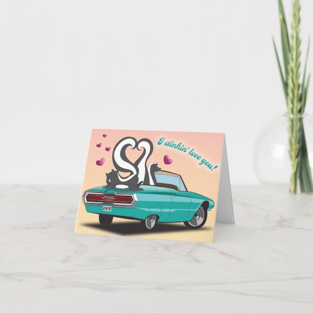 Carte Skunk Valentine's Day (Devant)