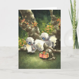 Carte Skunks avec un présent