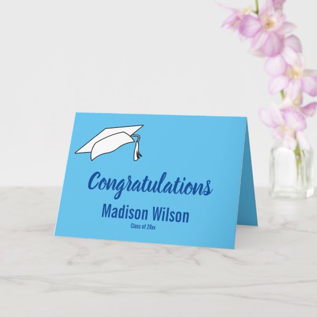 Carte Sky Blue Félicitations pour les diplômés (Orchidée)