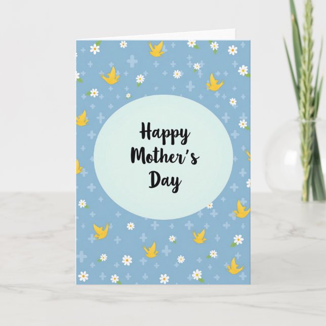 Carte Sky Blue Mothers Day Wish Card (Devant)