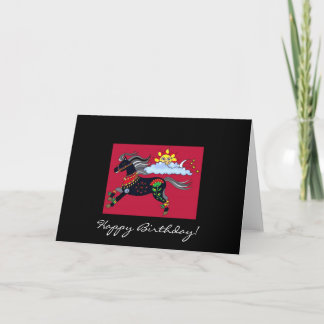 Carte Sky Pony Ukrainien Folk Art par Vera Trembach