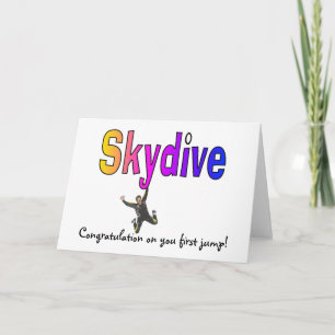 Carte Skydive-Félicitations pour votre premier saut !