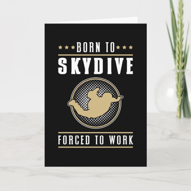 Carte Skydive Skydive Jump Skydiver Plane Drôle cadeau (Devant)