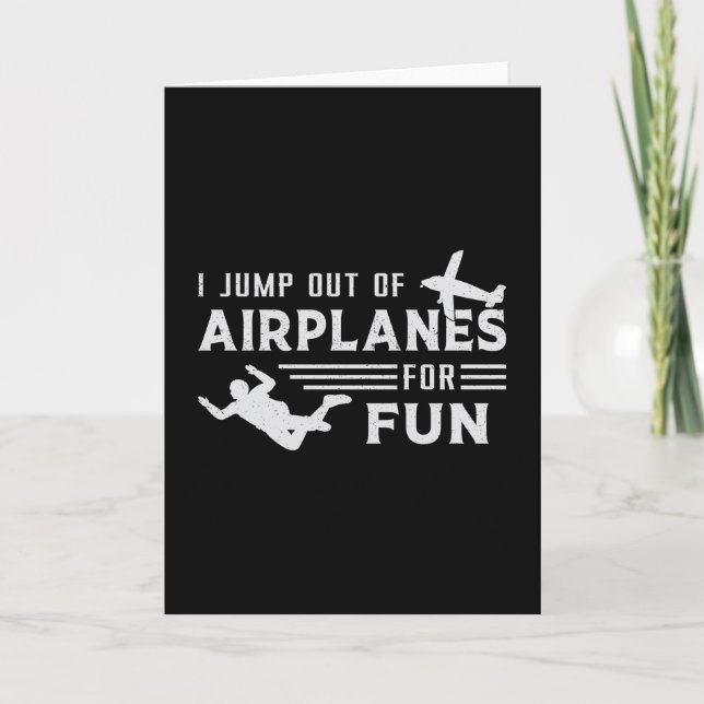 Carte Skydive Skydive Skydiver Jump Plane Drôle Cadeau (Devant)