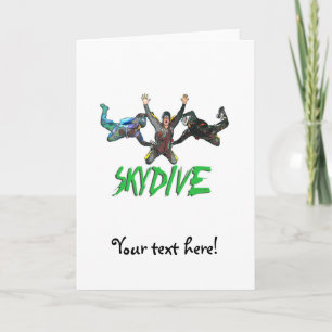 Carte Skydive - Texte vert