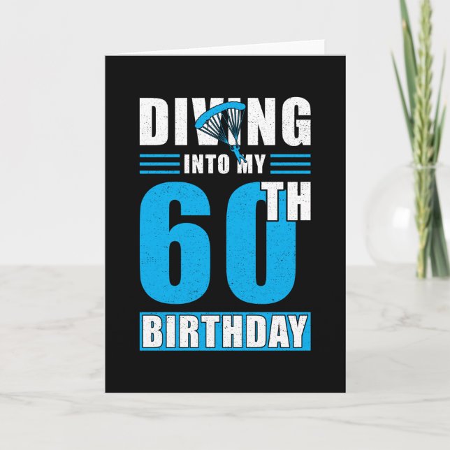 Carte Skydiver Gift 60th Birthday (Devant)