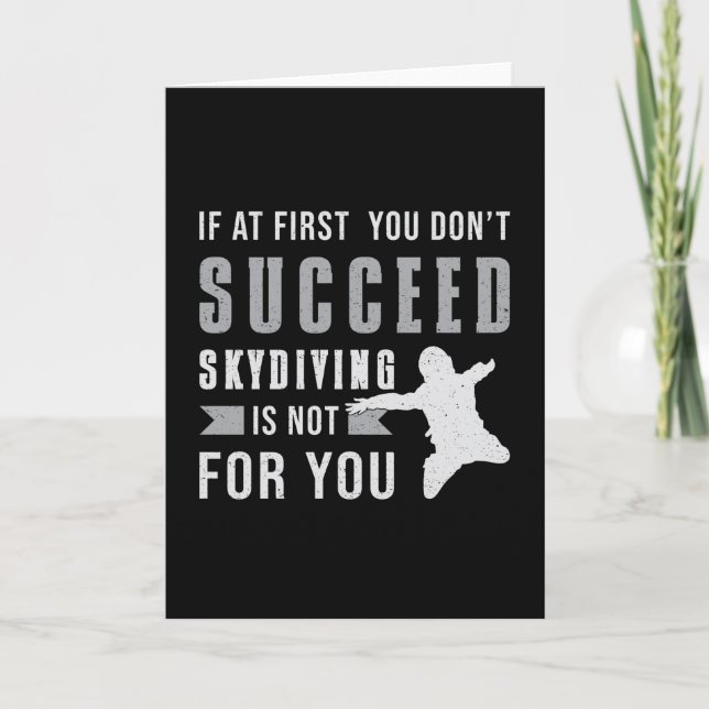 Carte Skydiver Skydiver Jump Parachute Drôle Cadeau (Devant)