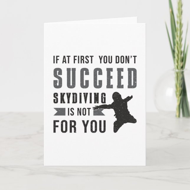 Carte Skydiving Parachutage Skydiver Drôle Idée cadeau (Devant)