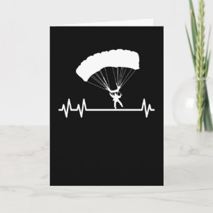 Carte SkyDiving Pulse Heartbeat Skydiver Parachute