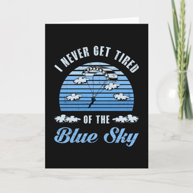 Carte Skydiving Skydive Jump Skydiver Retro Funny Gift (Devant)