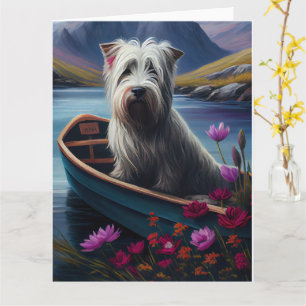 Carte Skye Terrier sur une pagaie : Une aventure pittore