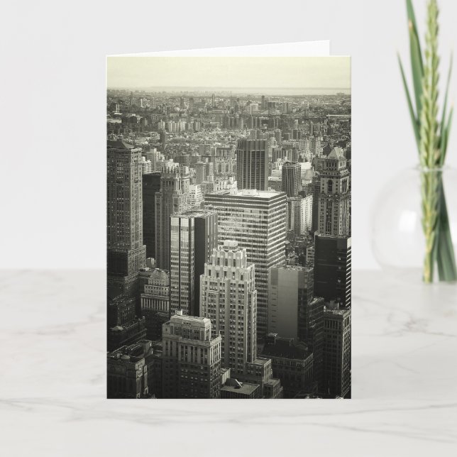 Carte Skyline New York City en noir et blanc (Devant)