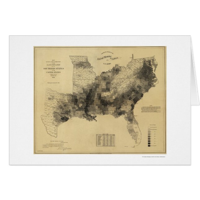 Carte slave 1861 de population (Devant horizontal)