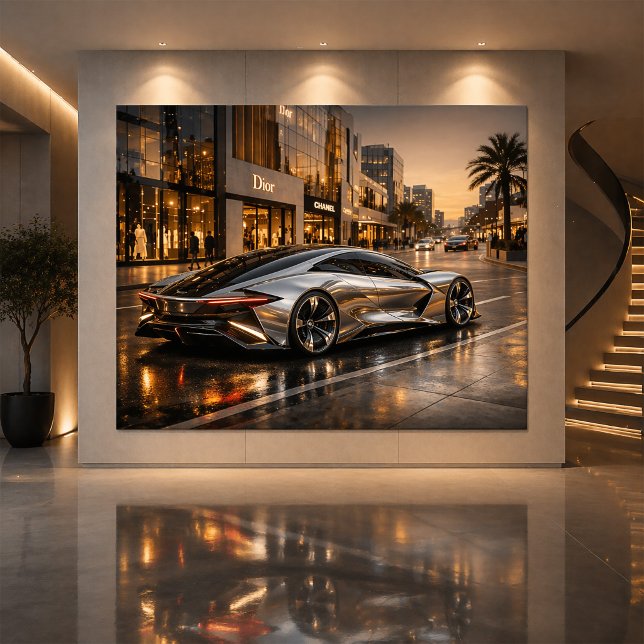Carte Sleek Concept Supercar Wall Decor (Créateur téléchargé)